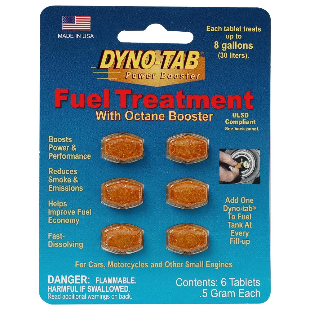 Dyno-tab® Fuel Treatment Compact 45405 | For Gasoline & Diesel | 6 Tablets Crad 1 Tablet Treats 30 Liters