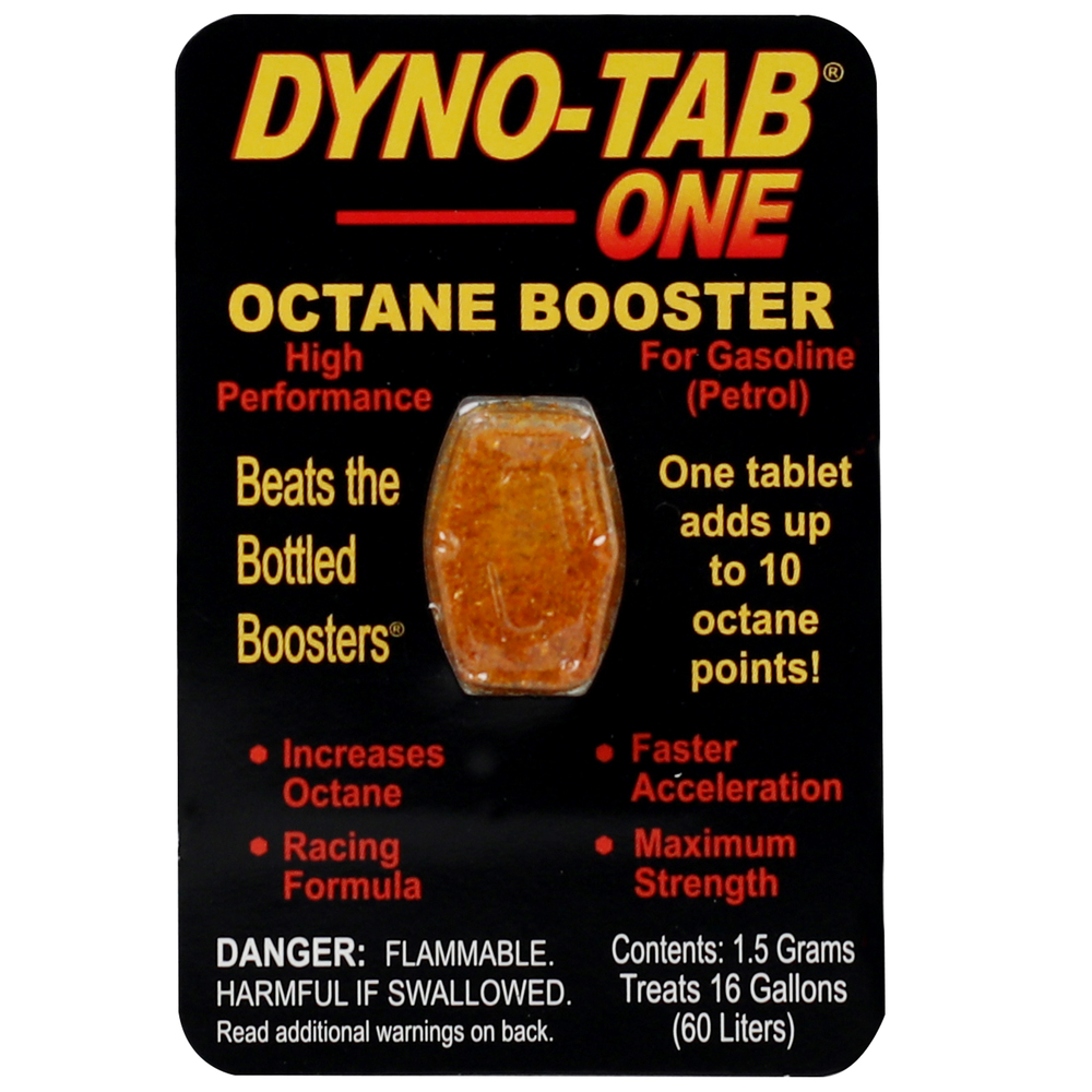 Dyno-tab® HP Octane Booster ONE – 45433 - for Gasoline Engines ONLY | 1-Tablet Card | 1 Tablet Treats 60 Liters