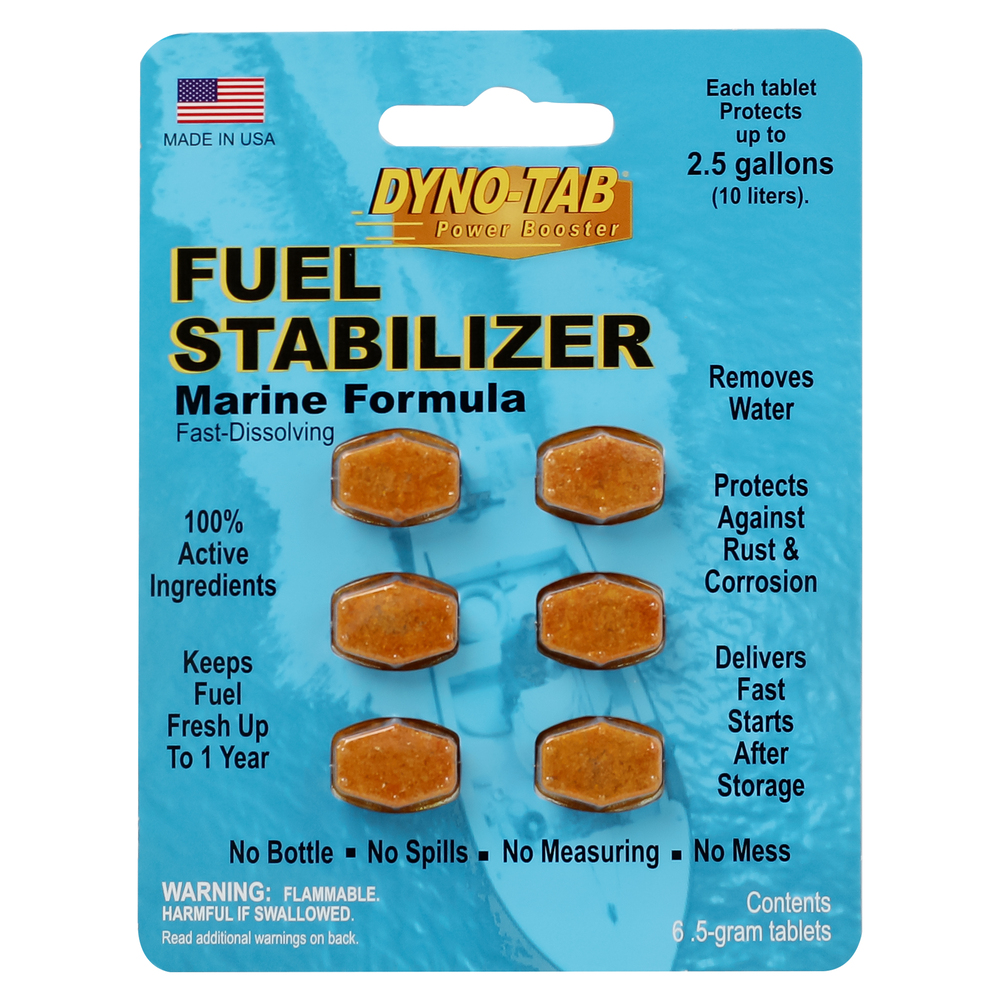 Dyno-tab® Fuel Stabilizer - 64276 | For Marine Engines ONLY | 6 Tablets 1 Tablet Treats 10 Liter