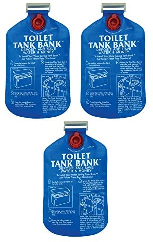 Toilet Tank Bank Water Conserving Tank Insert – SAVE 20% Each Flush - 3 Pack